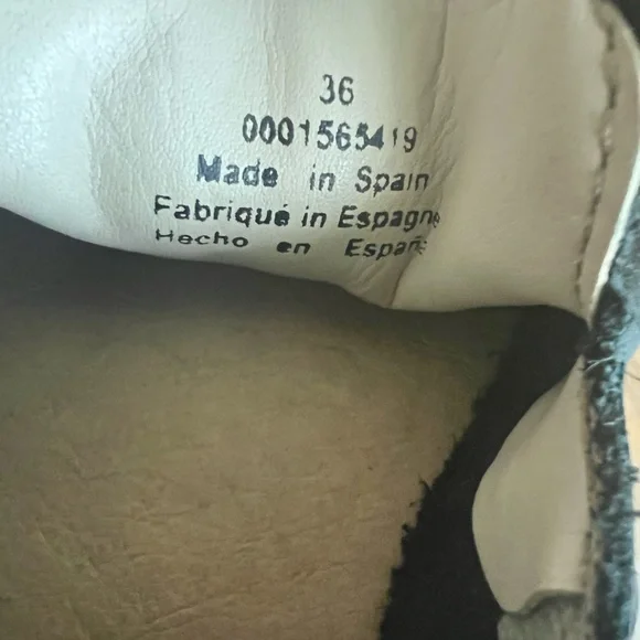 Free People  Laurel‎ Canyon Black Espadrilles size 36 turn on bottom NWOB - Picture 8 of 9